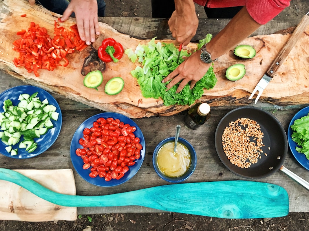 Fresh seasonal vegetables at a farmers market